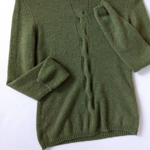 Kinross cashmere sweater green/size large